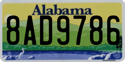 AL license plate 8AD9786