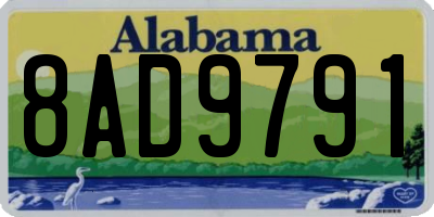 AL license plate 8AD9791