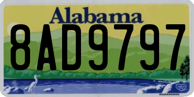 AL license plate 8AD9797