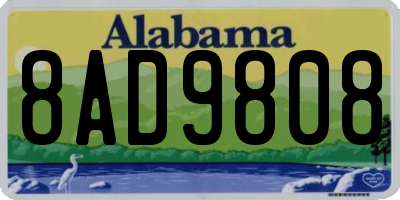 AL license plate 8AD9808