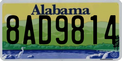 AL license plate 8AD9814