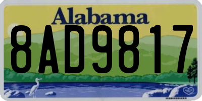 AL license plate 8AD9817