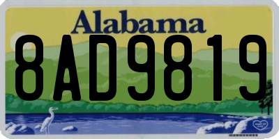 AL license plate 8AD9819