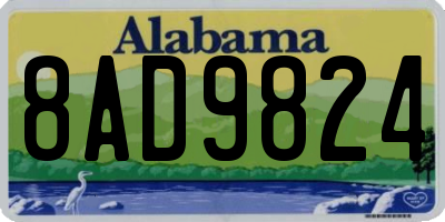 AL license plate 8AD9824