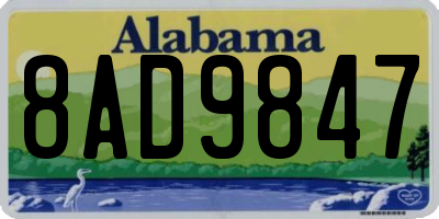 AL license plate 8AD9847