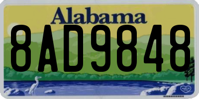 AL license plate 8AD9848