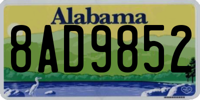 AL license plate 8AD9852