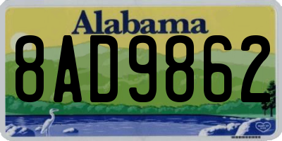 AL license plate 8AD9862