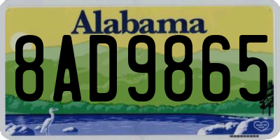 AL license plate 8AD9865