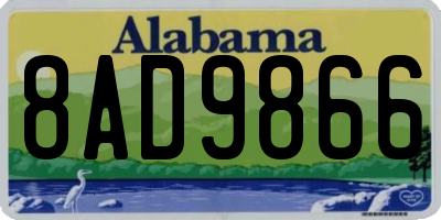 AL license plate 8AD9866