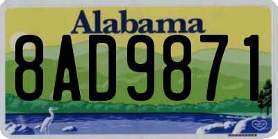 AL license plate 8AD9871