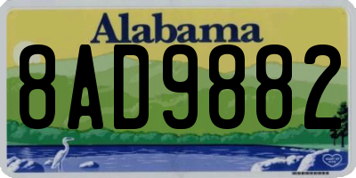 AL license plate 8AD9882
