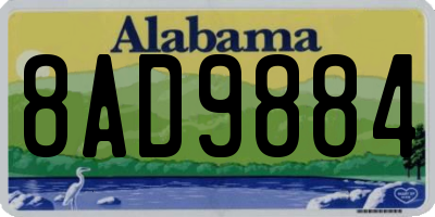 AL license plate 8AD9884