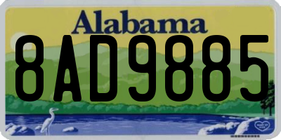 AL license plate 8AD9885