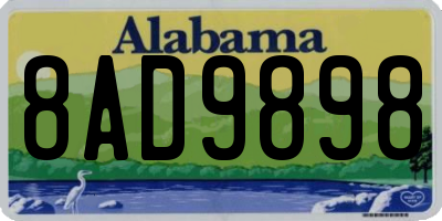 AL license plate 8AD9898