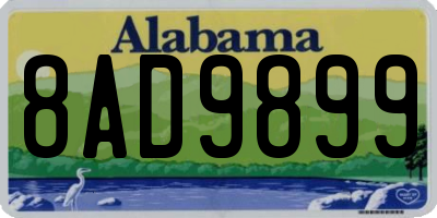 AL license plate 8AD9899