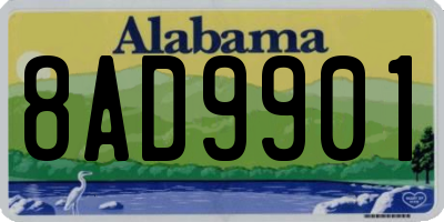AL license plate 8AD9901