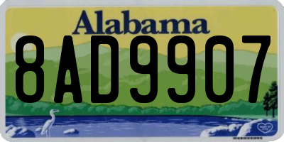 AL license plate 8AD9907