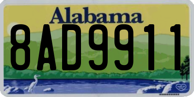 AL license plate 8AD9911