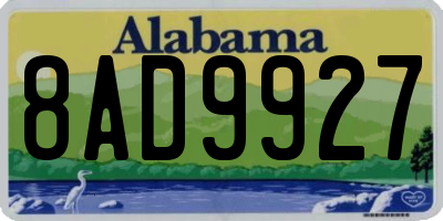 AL license plate 8AD9927