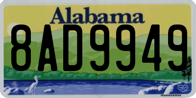 AL license plate 8AD9949
