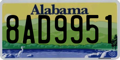 AL license plate 8AD9951