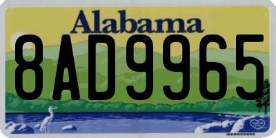 AL license plate 8AD9965