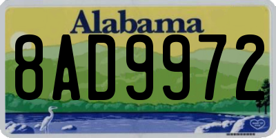AL license plate 8AD9972