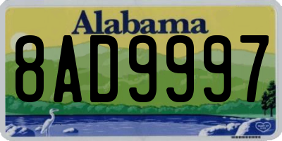 AL license plate 8AD9997