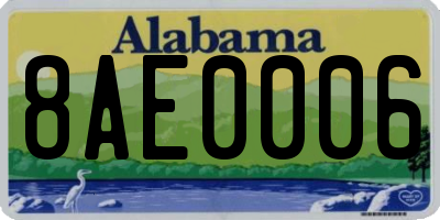 AL license plate 8AE0006
