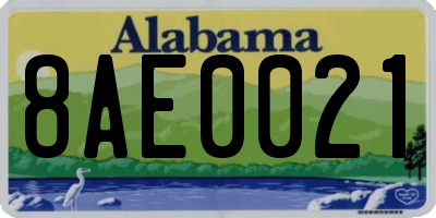 AL license plate 8AE0021