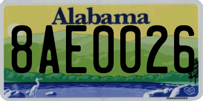 AL license plate 8AE0026