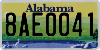 AL license plate 8AE0041