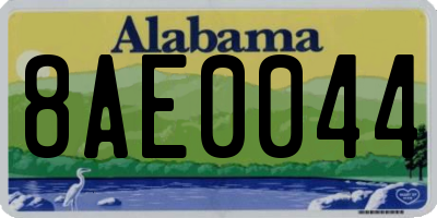 AL license plate 8AE0044