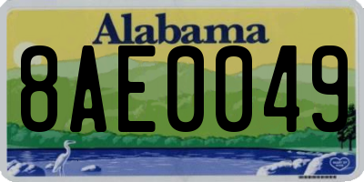 AL license plate 8AE0049