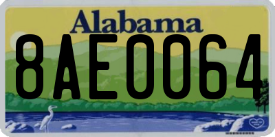 AL license plate 8AE0064
