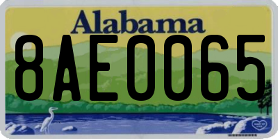 AL license plate 8AE0065