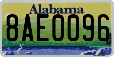 AL license plate 8AE0096
