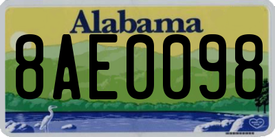 AL license plate 8AE0098