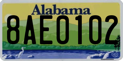 AL license plate 8AE0102