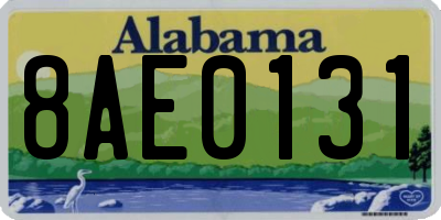 AL license plate 8AE0131