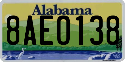 AL license plate 8AE0138