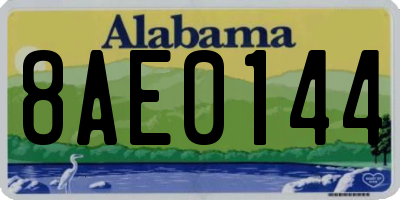 AL license plate 8AE0144