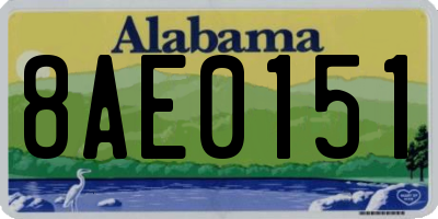 AL license plate 8AE0151