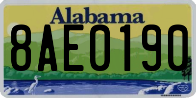AL license plate 8AE0190