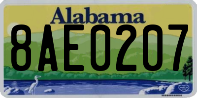AL license plate 8AE0207