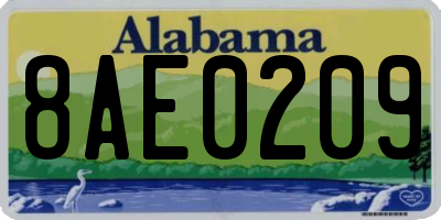 AL license plate 8AE0209
