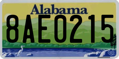AL license plate 8AE0215