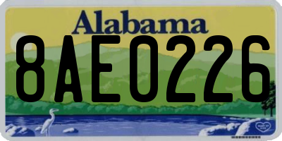 AL license plate 8AE0226
