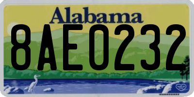 AL license plate 8AE0232